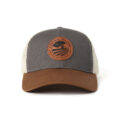 Eco Trucker Leather Patch Hat, Tri-Color
