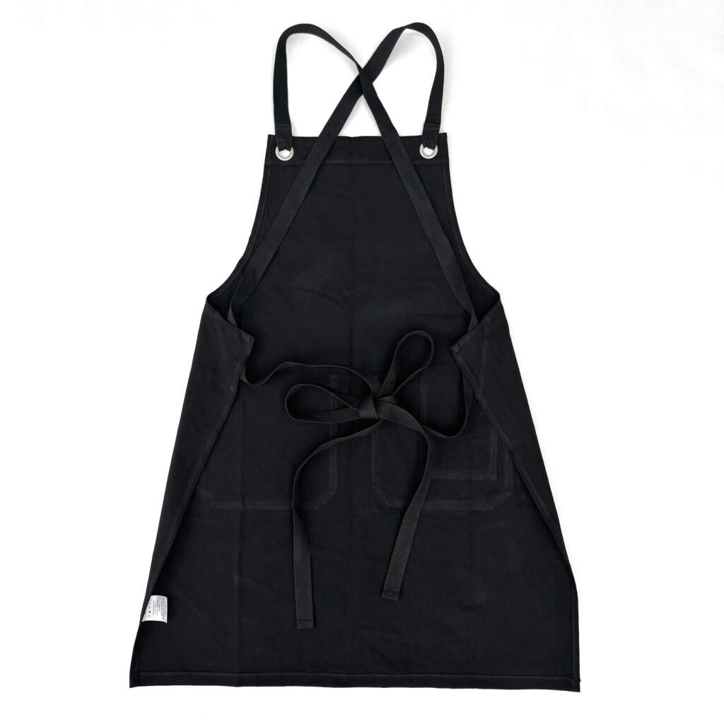Branded Crossback Apron - Black // Central Milling // Aprons
